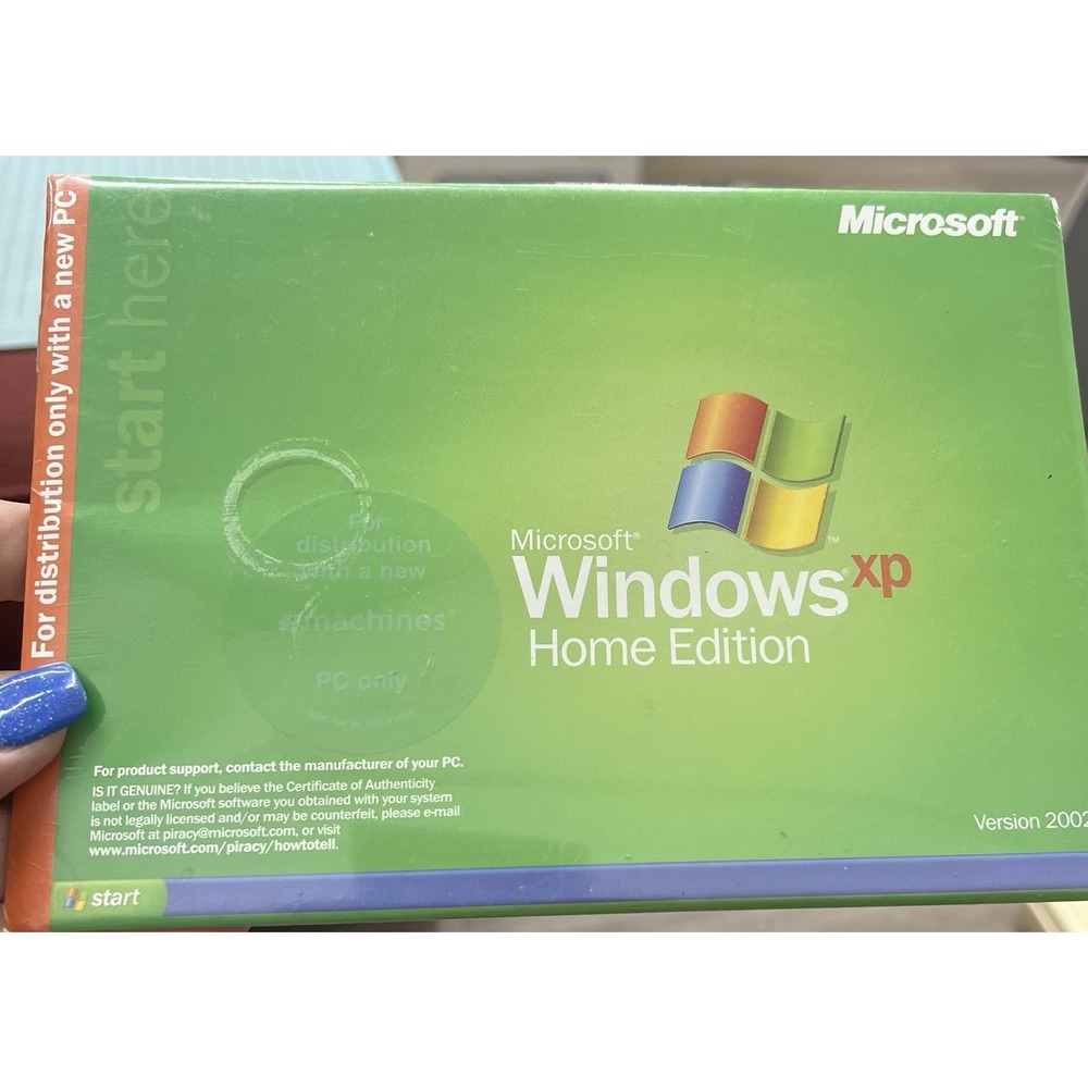 Microsoft Windows XP Home Edition Version 2002 for emachines PC - NEW SEALED‎